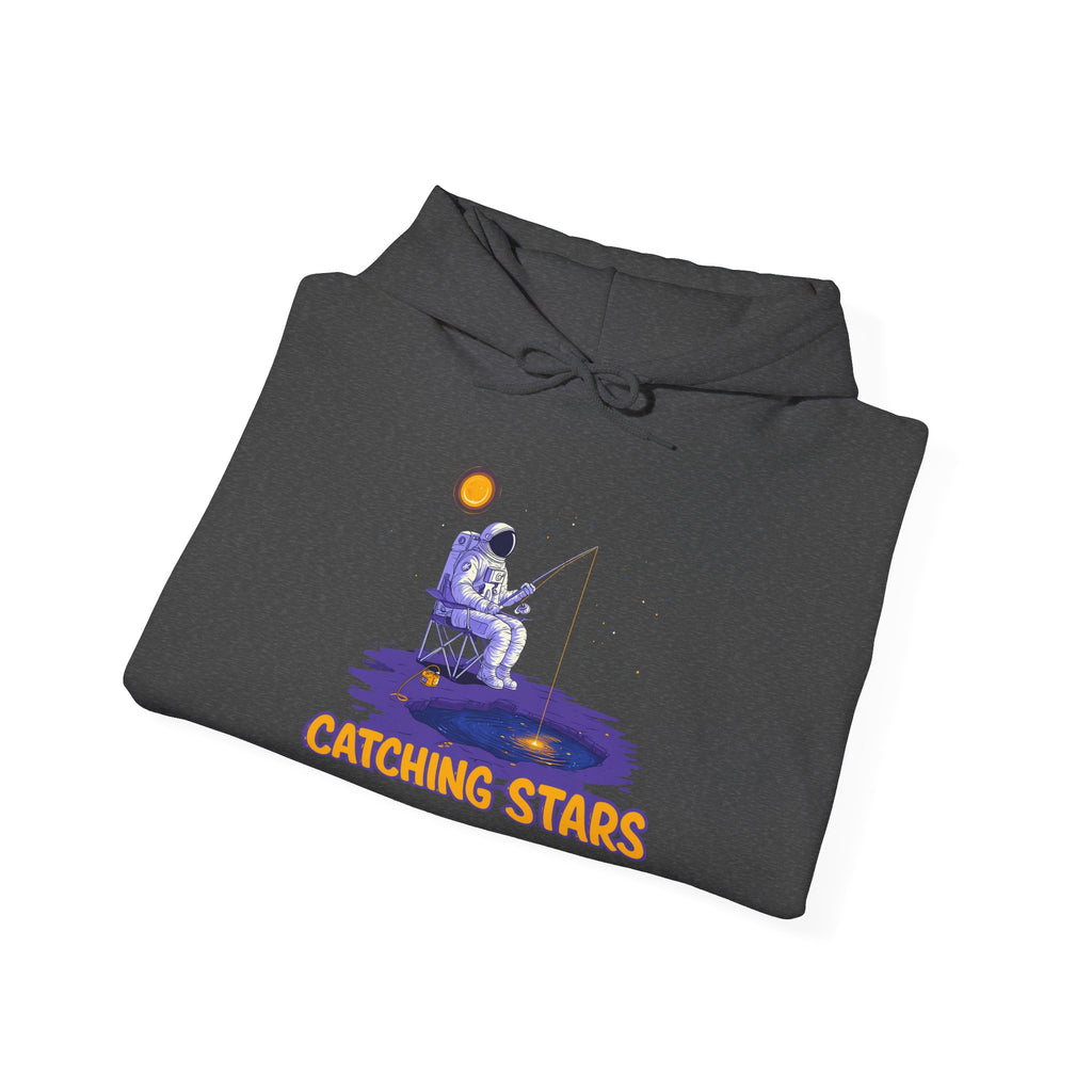 Catching Stars Hoodie — Astronaut Night Sky Graphic Sweatshirt