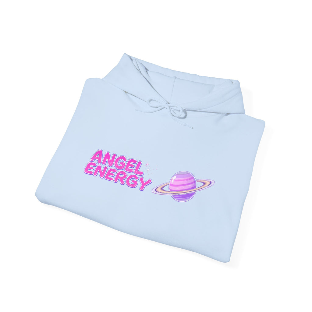 Angel Energy Hoodie — Pastel Planet Graphic Hooded Sweatshirt