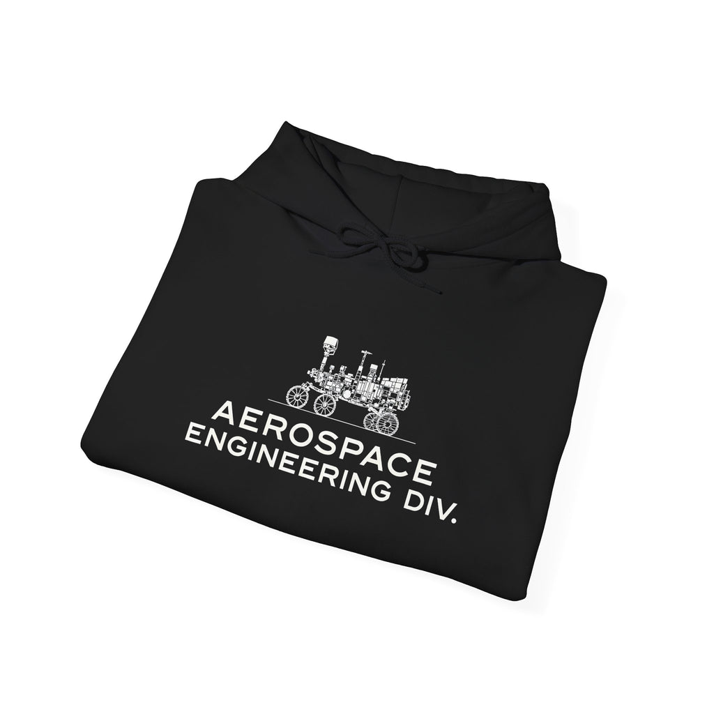 Aerospace Engineering Div. Hoodie — Vintage Rocket & Rover Tech Sweatshirt