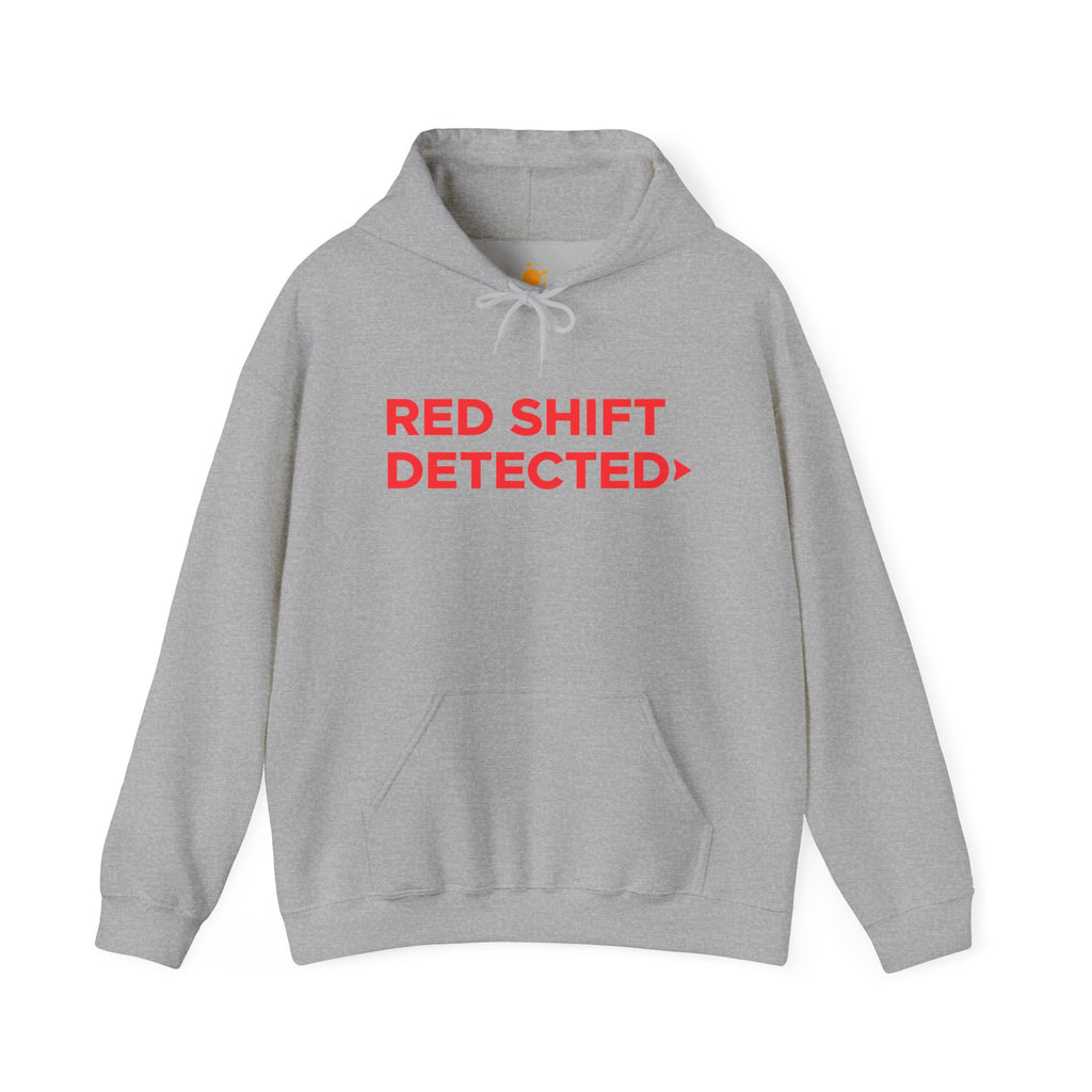 Red Shift Detected Hoodie — Astronomy Science Graphic Pullover