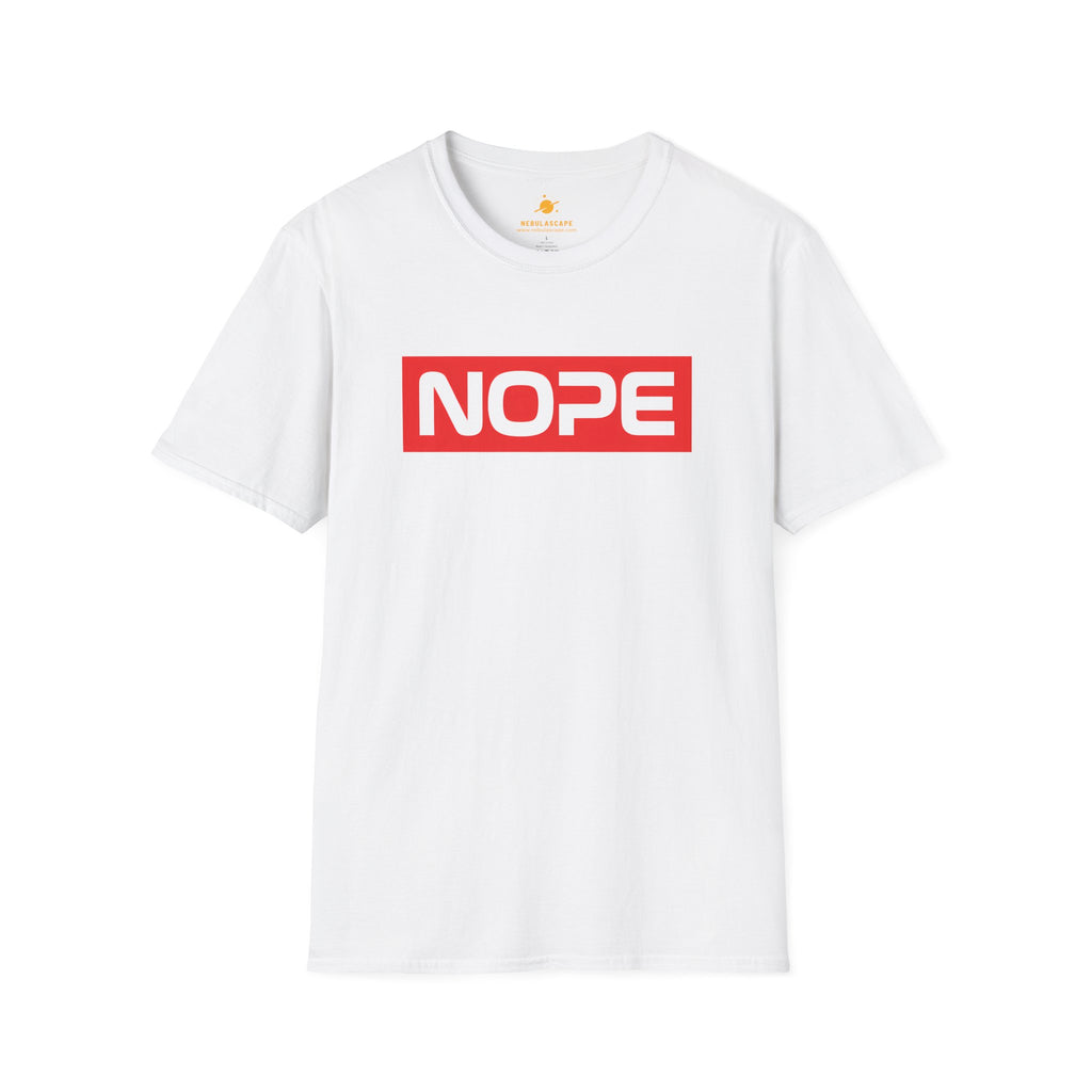 NOPE Graphic T-Shirt — Bold Red Box Logo Tee