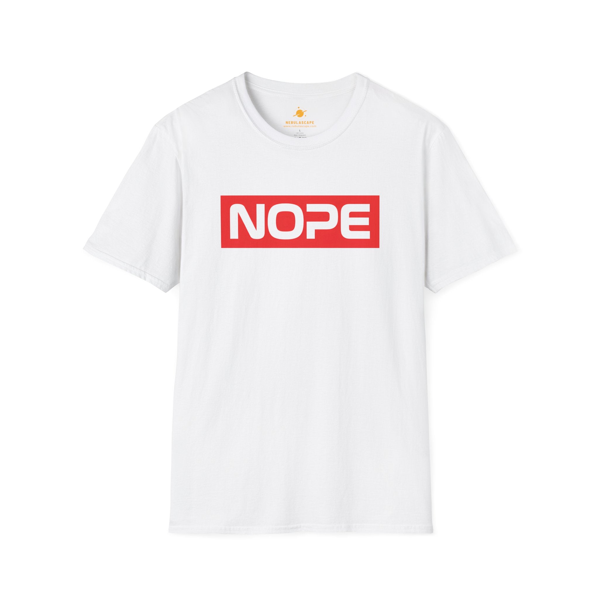 NOPE Graphic T-Shirt — Bold Red Box Logo Tee