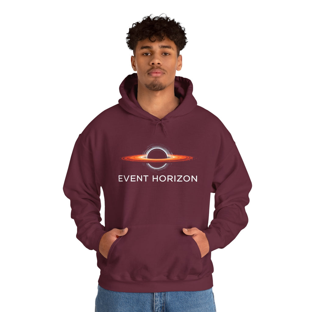 Event Horizon Hoodie — Space Black Hole Graphic Sweatshirt