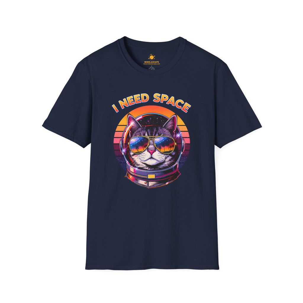 I Need Space Black Cat Astronaut T-Shirt
