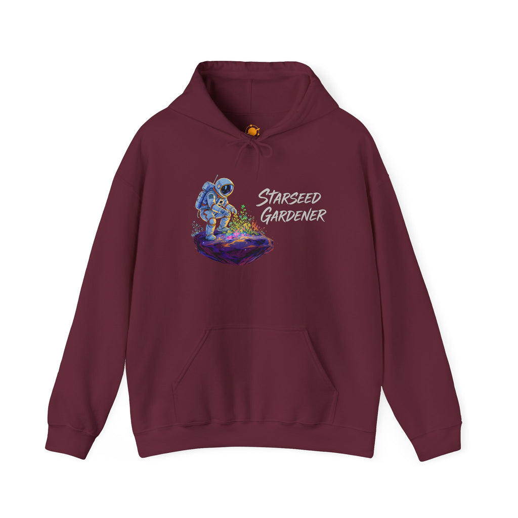 Starseed Gardener Hoodie — Astronaut Plant Lover Graphic Sweatshirt