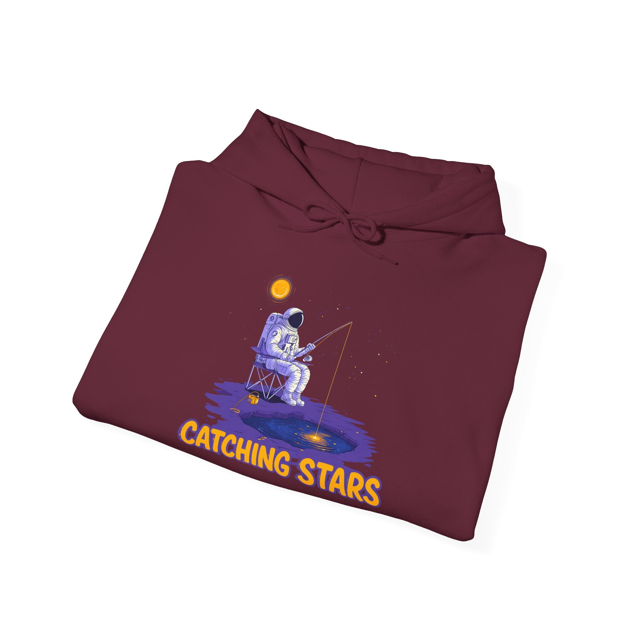 Catching Stars Hoodie — Astronaut Night Sky Graphic Sweatshirt