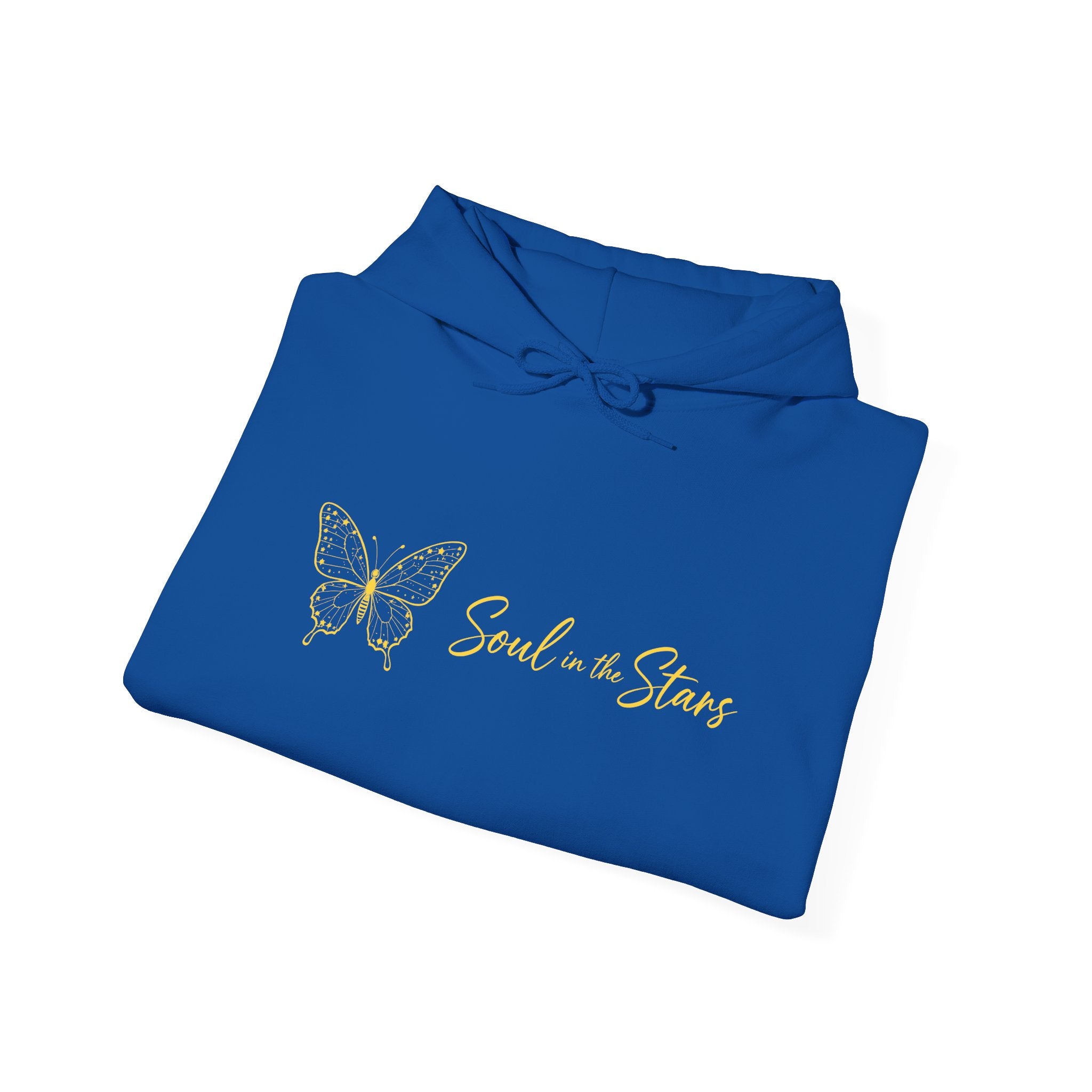 Soul in the Stars Hoodie — Gold Butterfly Spiritual Graphic Hoodie
