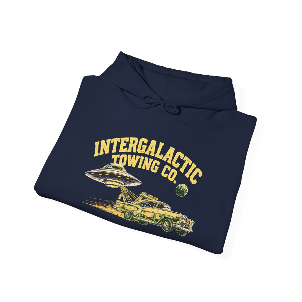 Intergalactic Towing Co. Hoodie – Retro Space Tow Truck Sweatshirt