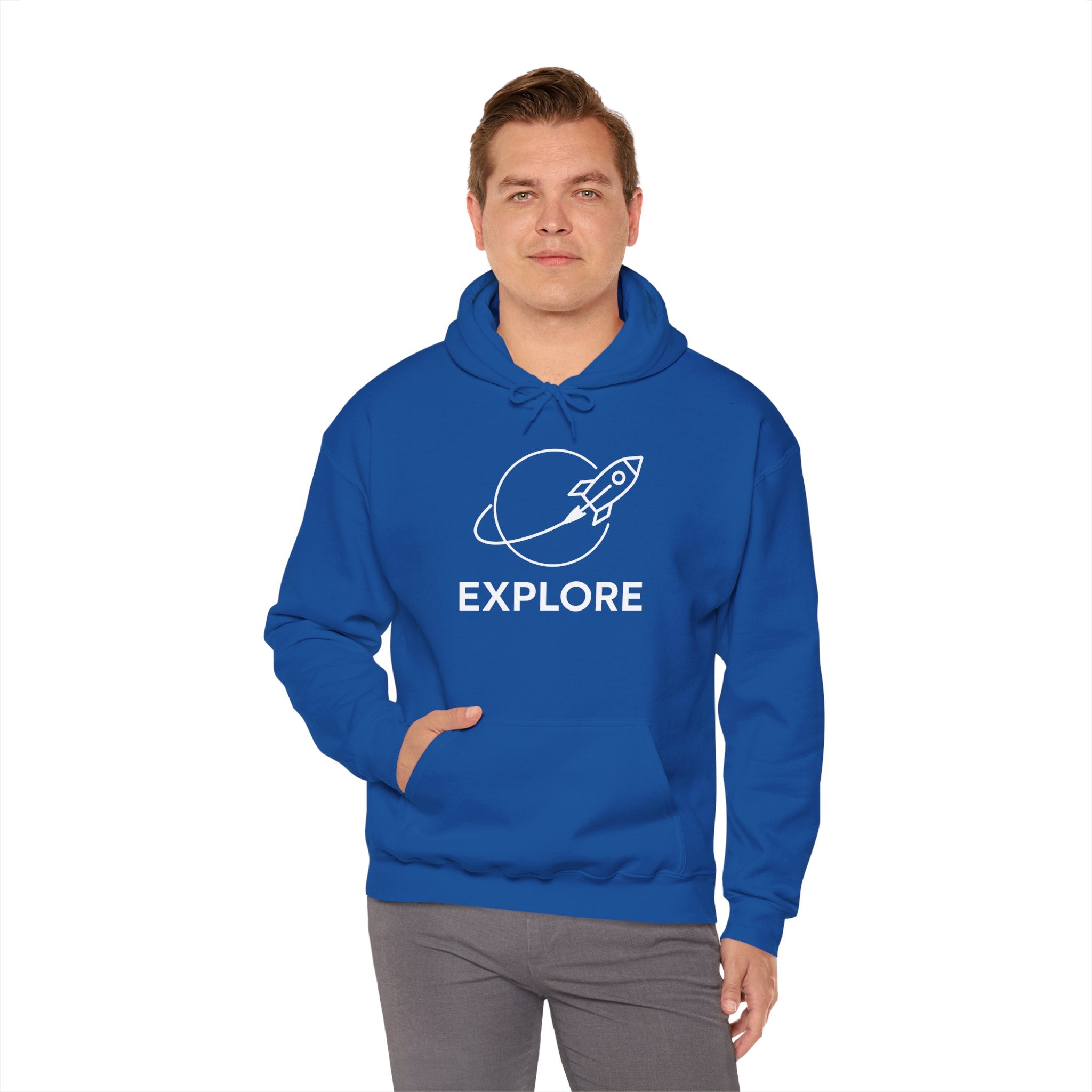 Explore Rocket Hoodie — Adventure Space Sweatshirt