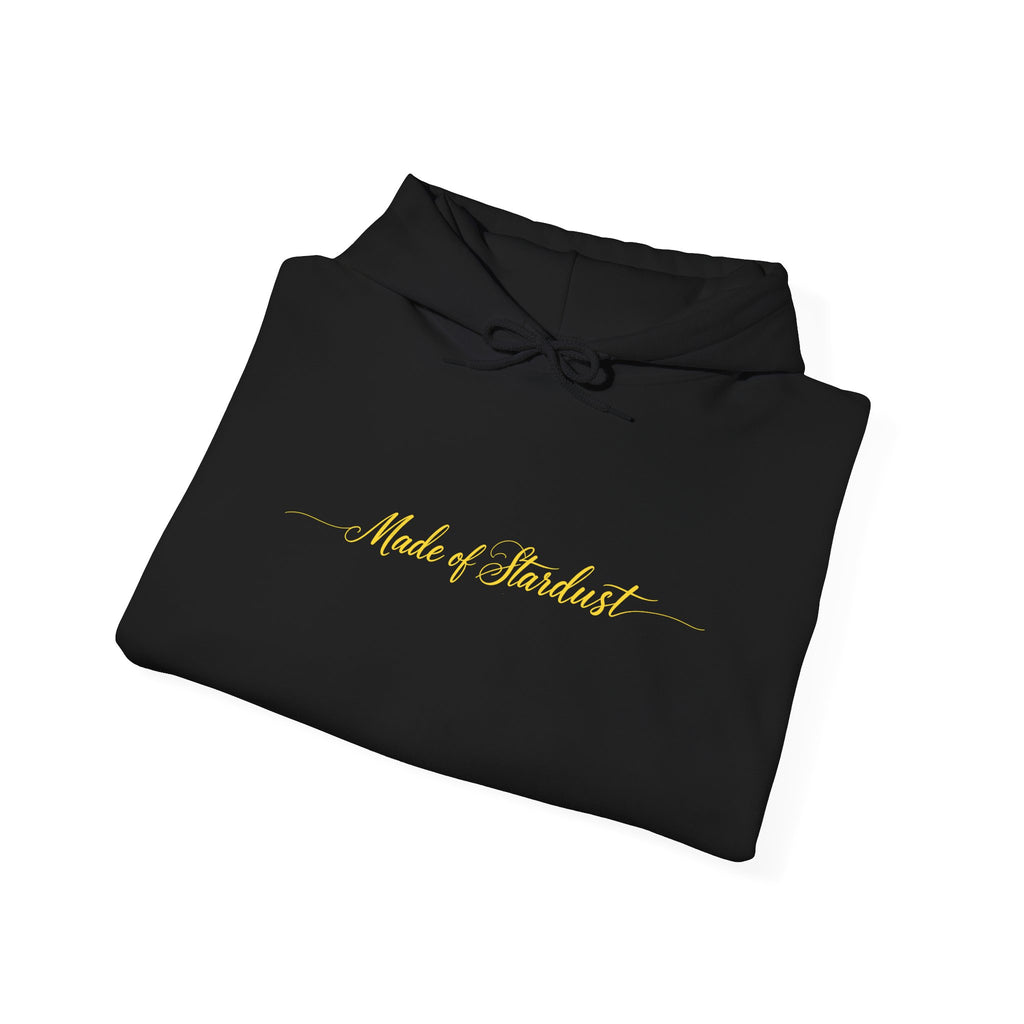 Made of Stardust Hoodie – Gold Script Cosmic Sweatshirt