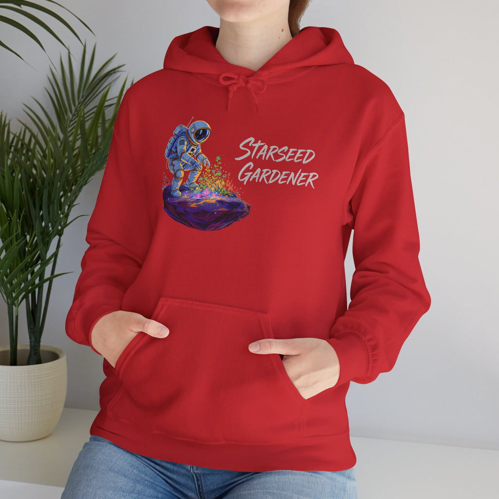 Starseed Gardener Hoodie — Astronaut Plant Lover Graphic Sweatshirt