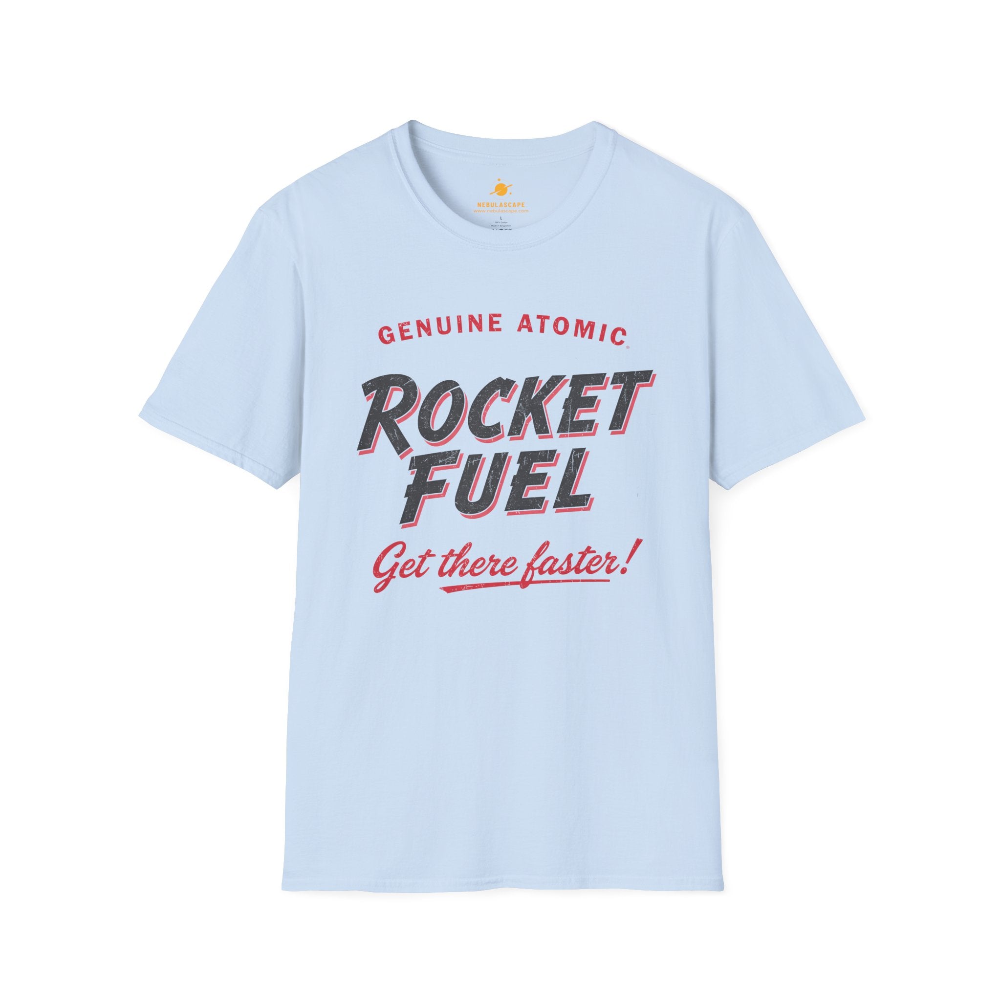 Rocket Fuel T-Shirt — Genuine Atomic “Get There Faster!” Vintage Graphic Tee
