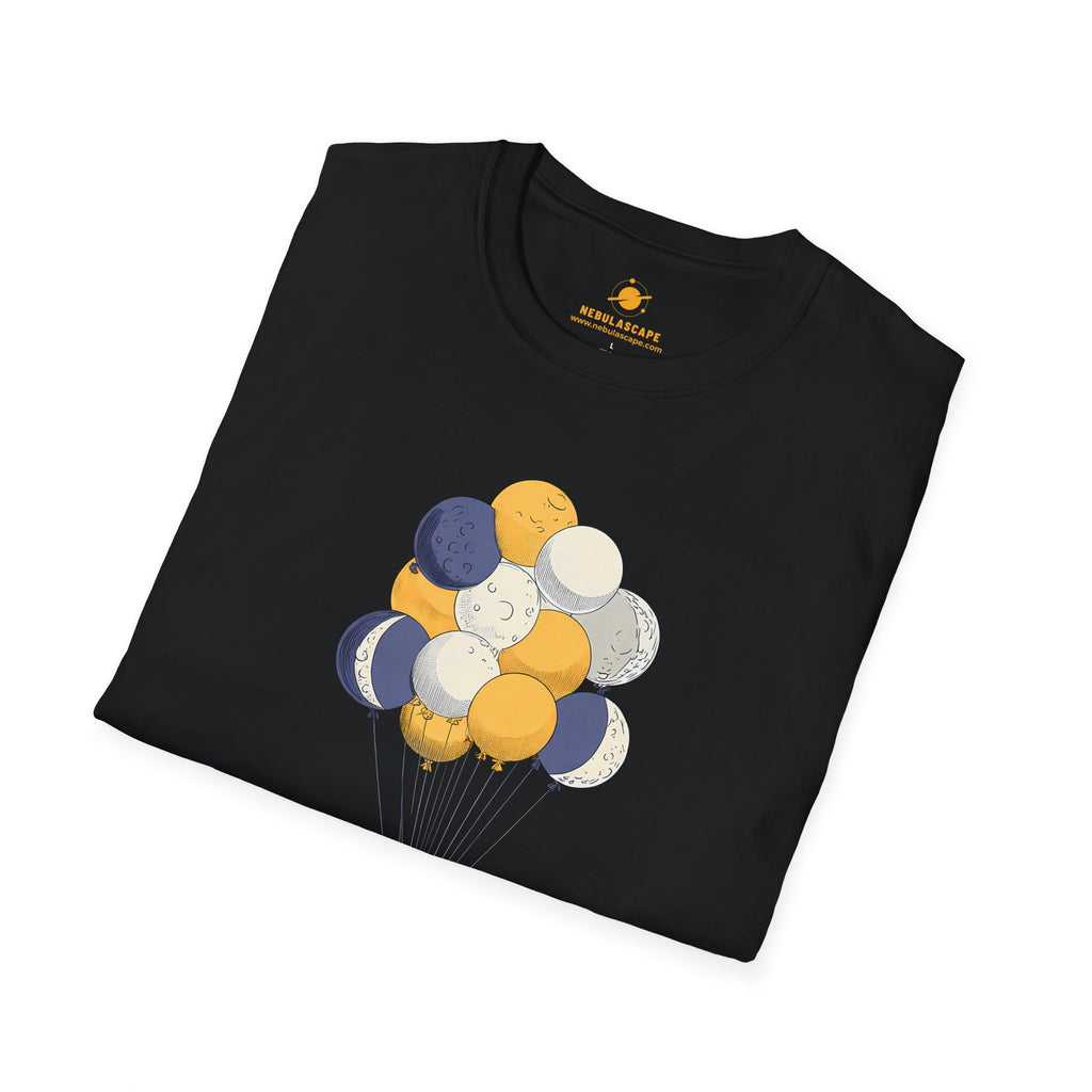 Astronaut Balloon T‑Shirt — Floating Space Explorer Graphic Tee