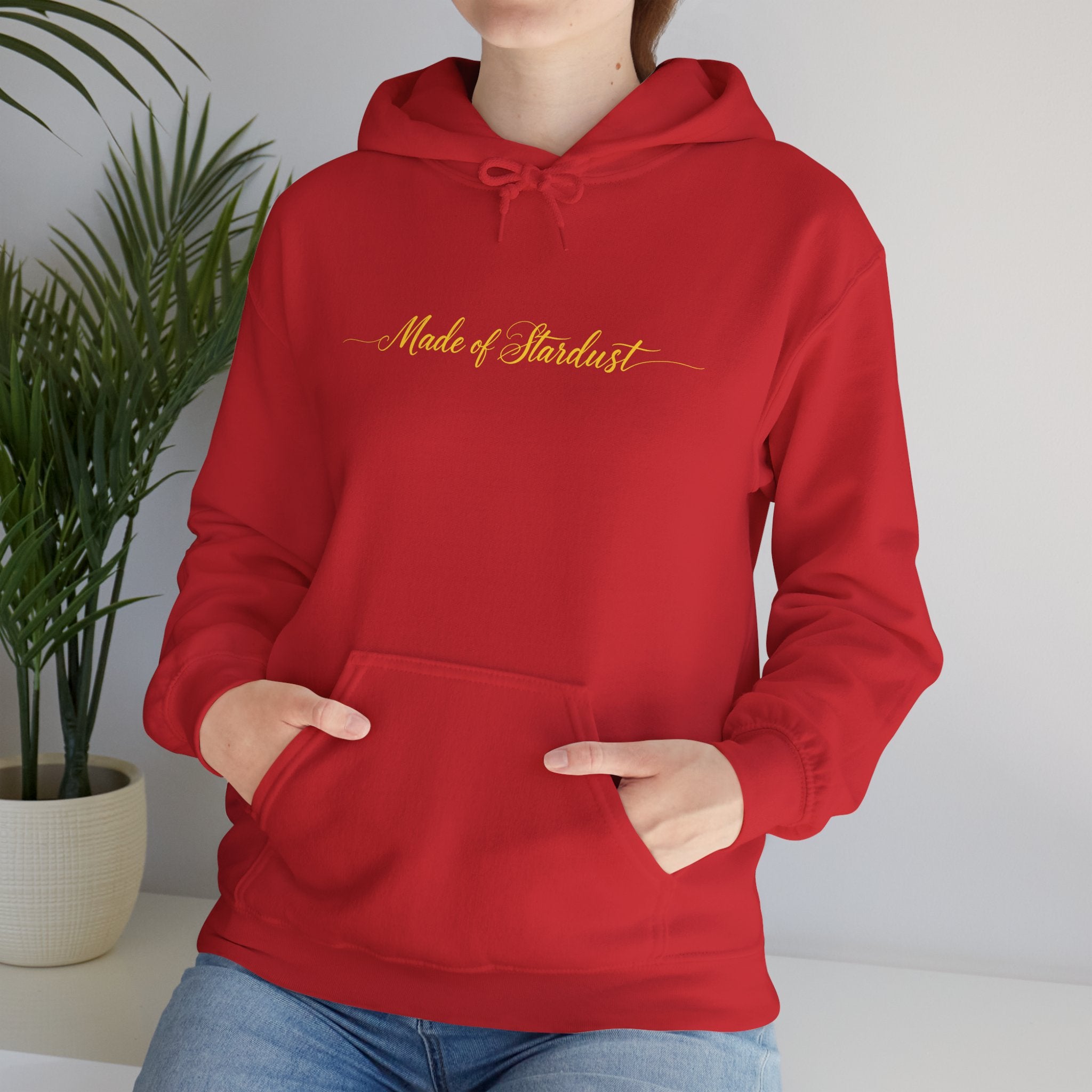 Made of Stardust Hoodie – Gold Script Cosmic Sweatshirt