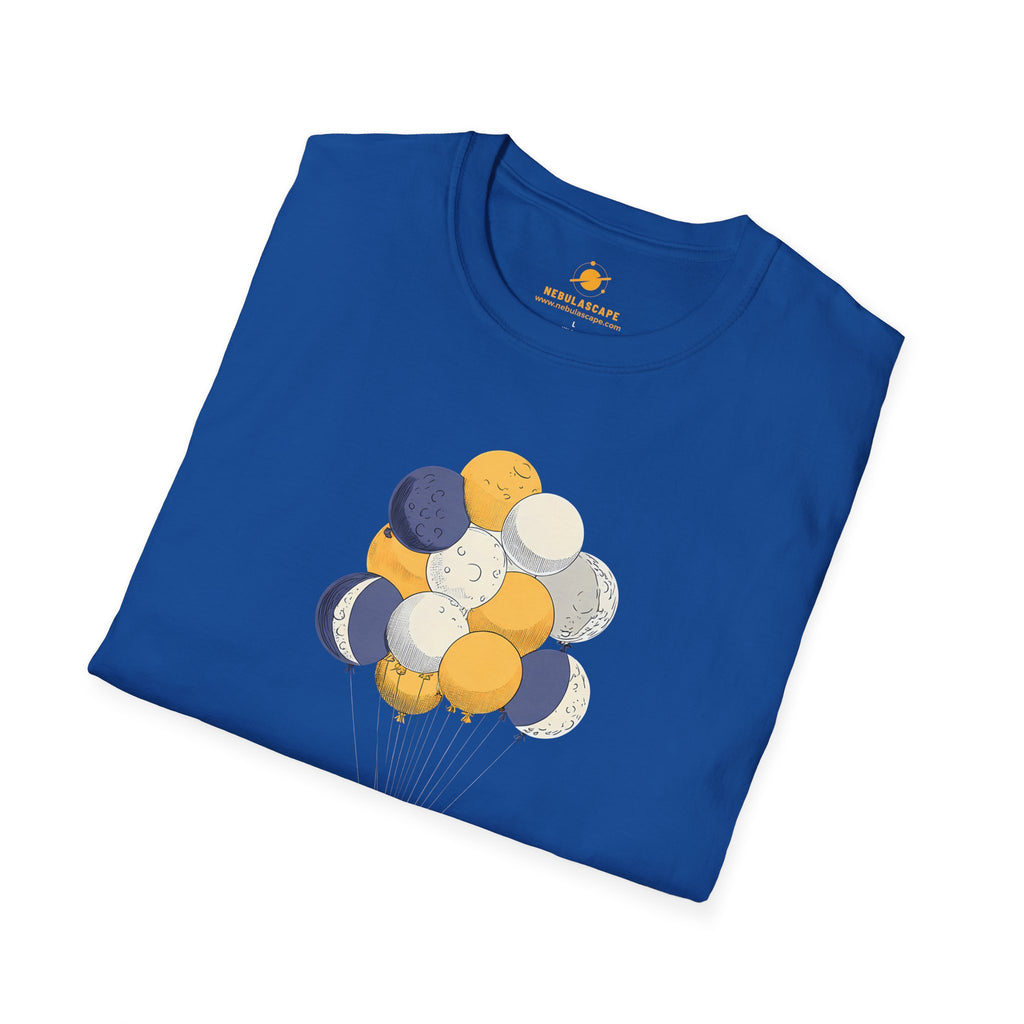 Astronaut Balloon T‑Shirt — Floating Space Explorer Graphic Tee