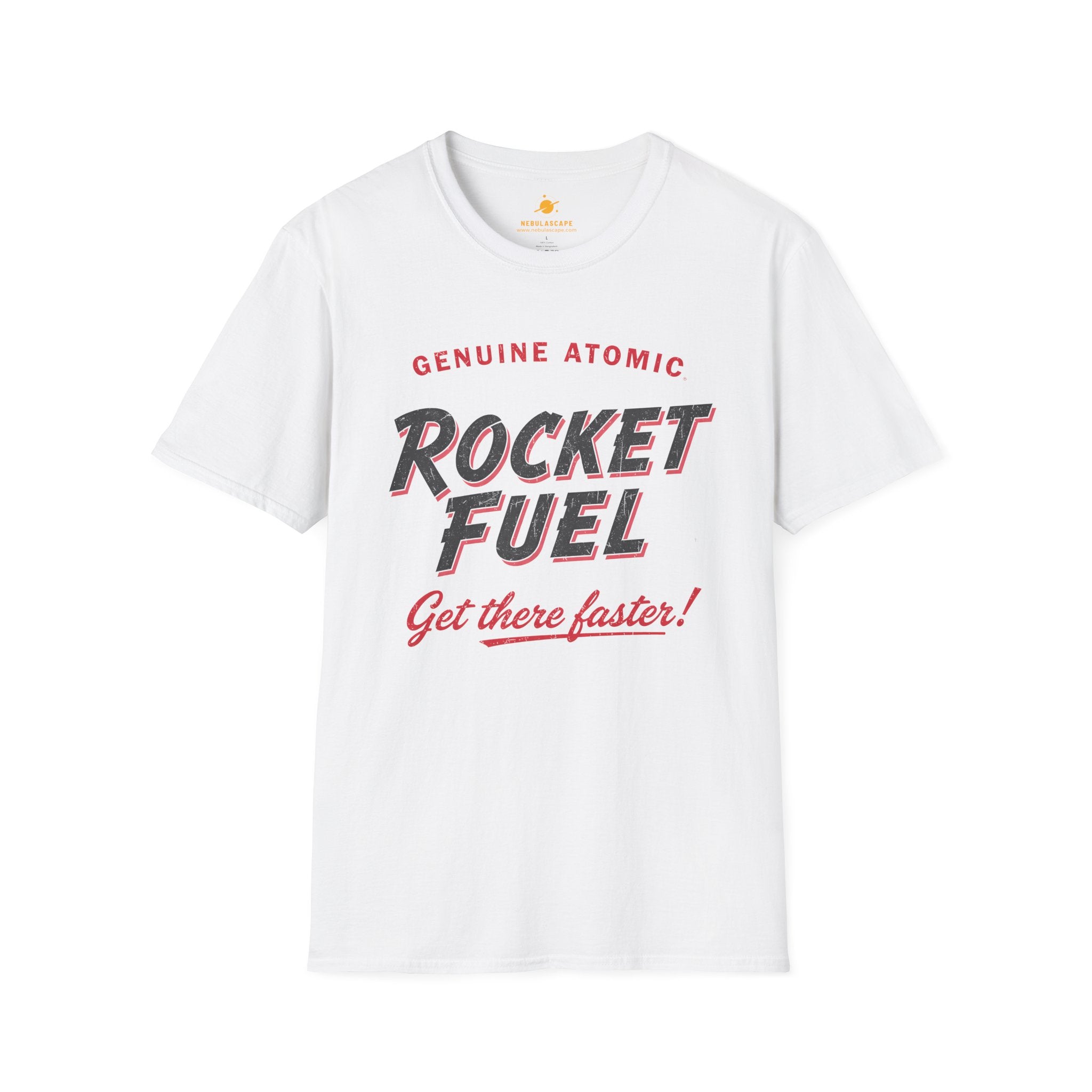 Rocket Fuel T-Shirt — Genuine Atomic “Get There Faster!” Vintage Graphic Tee