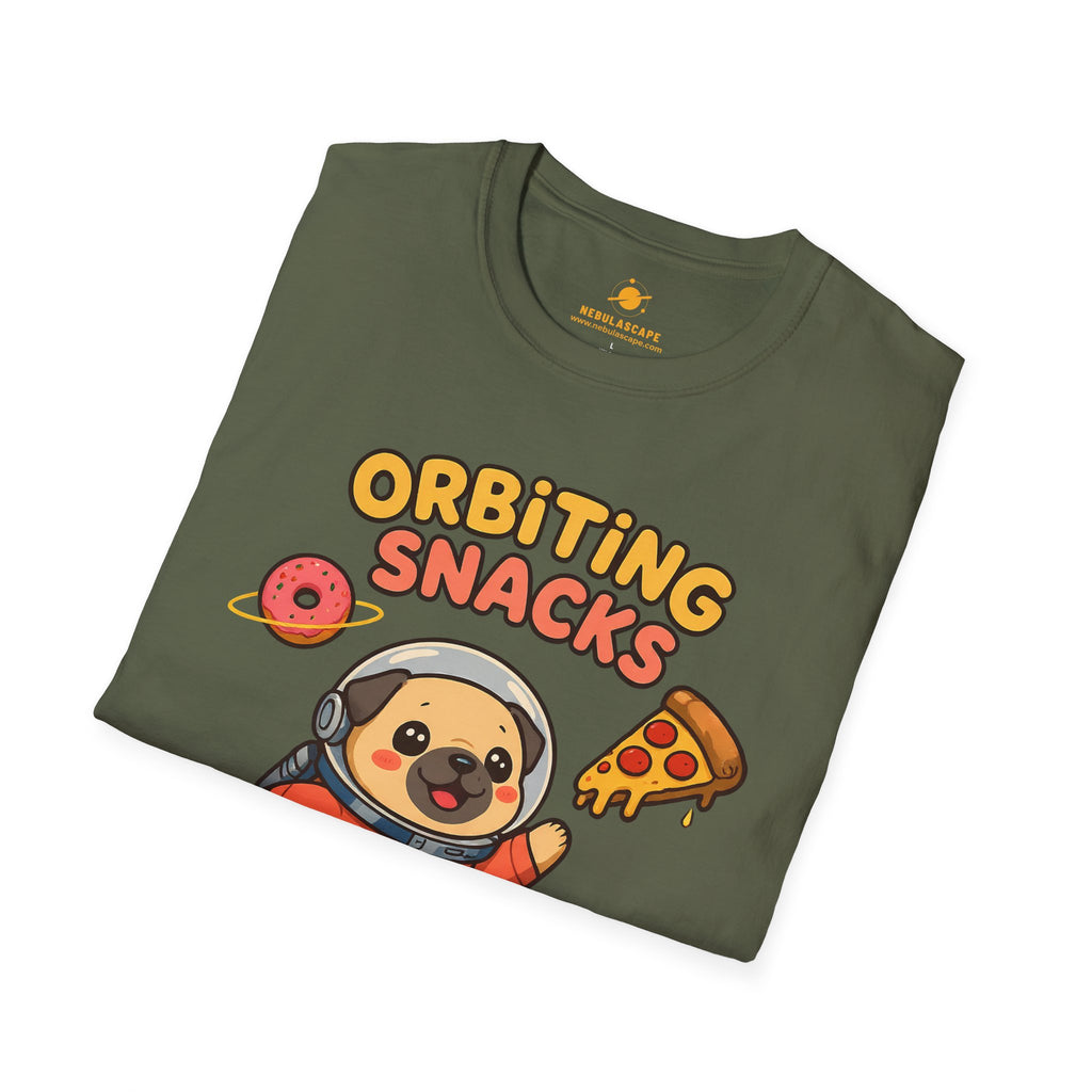 Orbiting Snacks Dog Astronaut T-Shirt