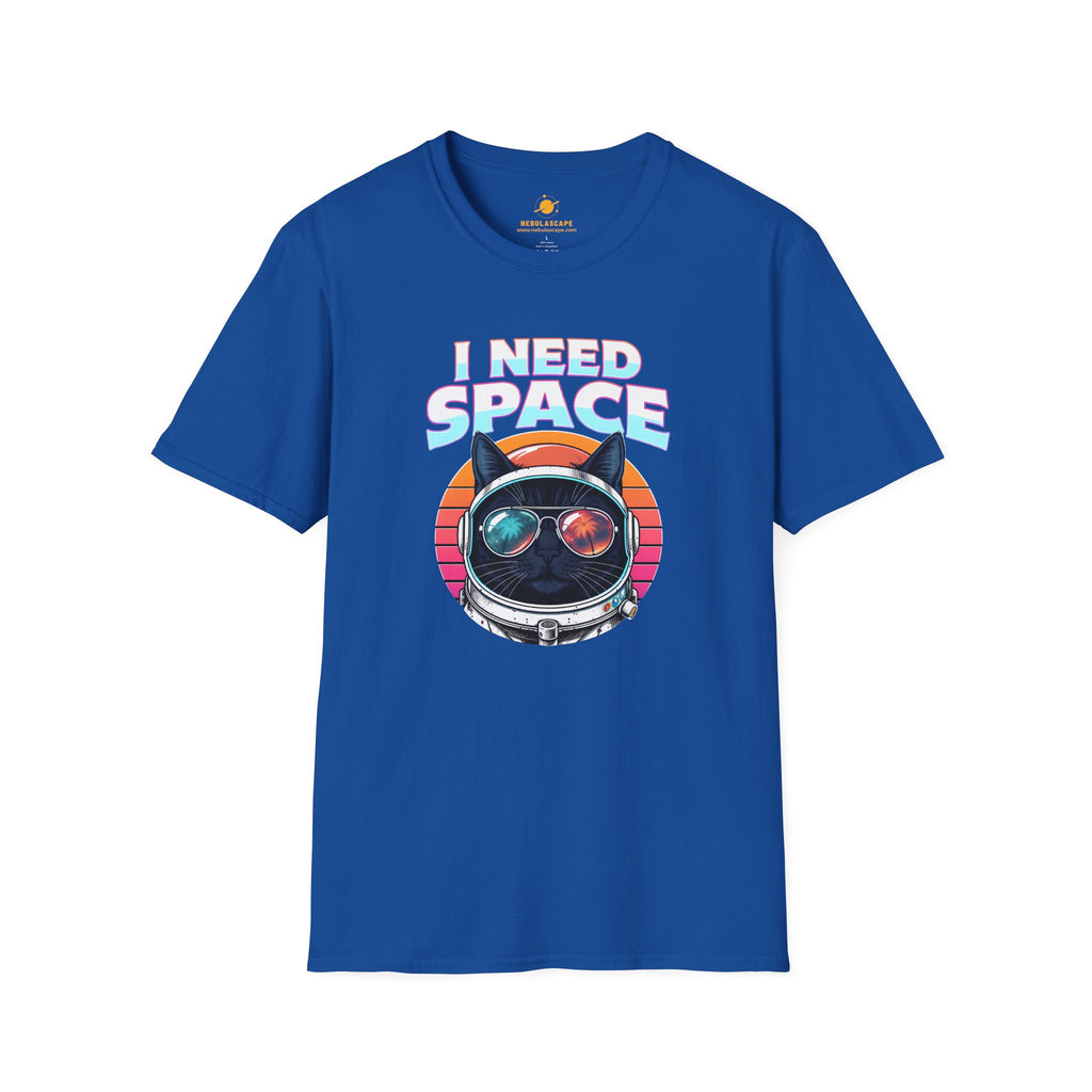 I Need Space Black Astronaut Cat T-Shirt
