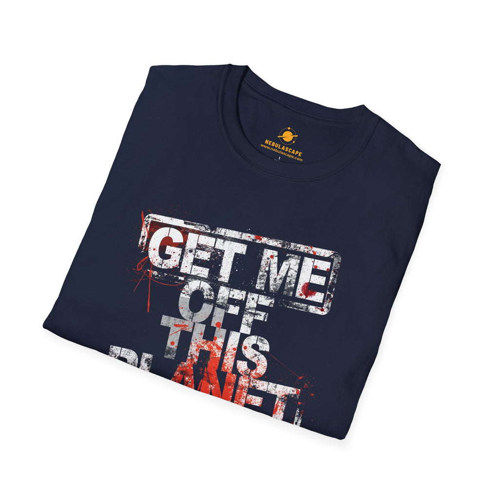 Get Me Off This Planet Graphic Tee — Distressed Sci‑Fi Statement T-Shirt
