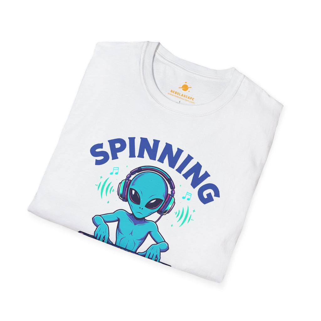 Spinning the Galaxy Alien DJ T-Shirt