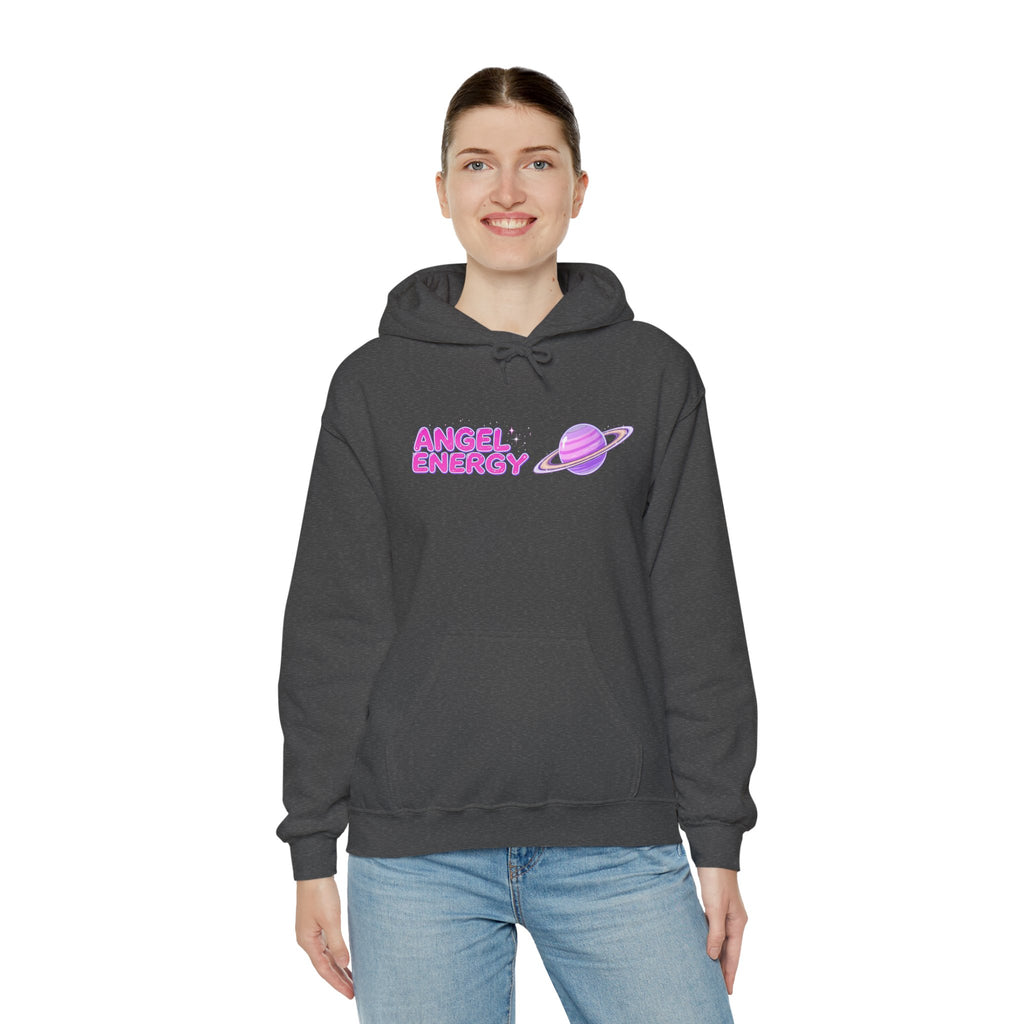 Angel Energy Hoodie — Pastel Planet Graphic Hooded Sweatshirt