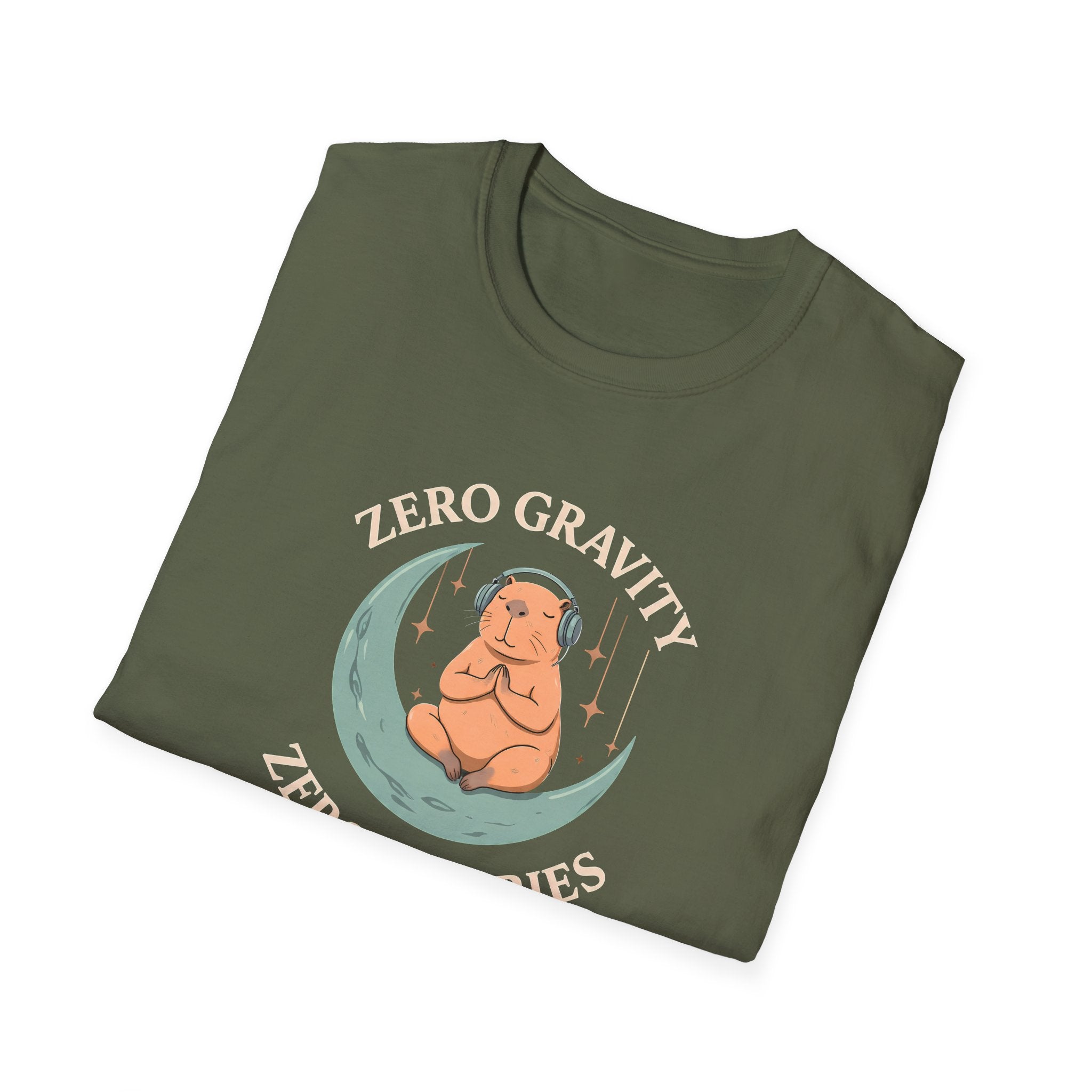 Zero Gravity, Zero Worries Meditating T-Shirt