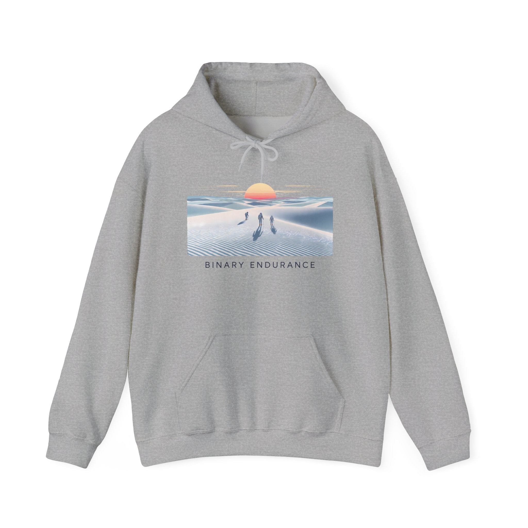 Hoodie — Binary Endurance Desert Sunrise Graphic