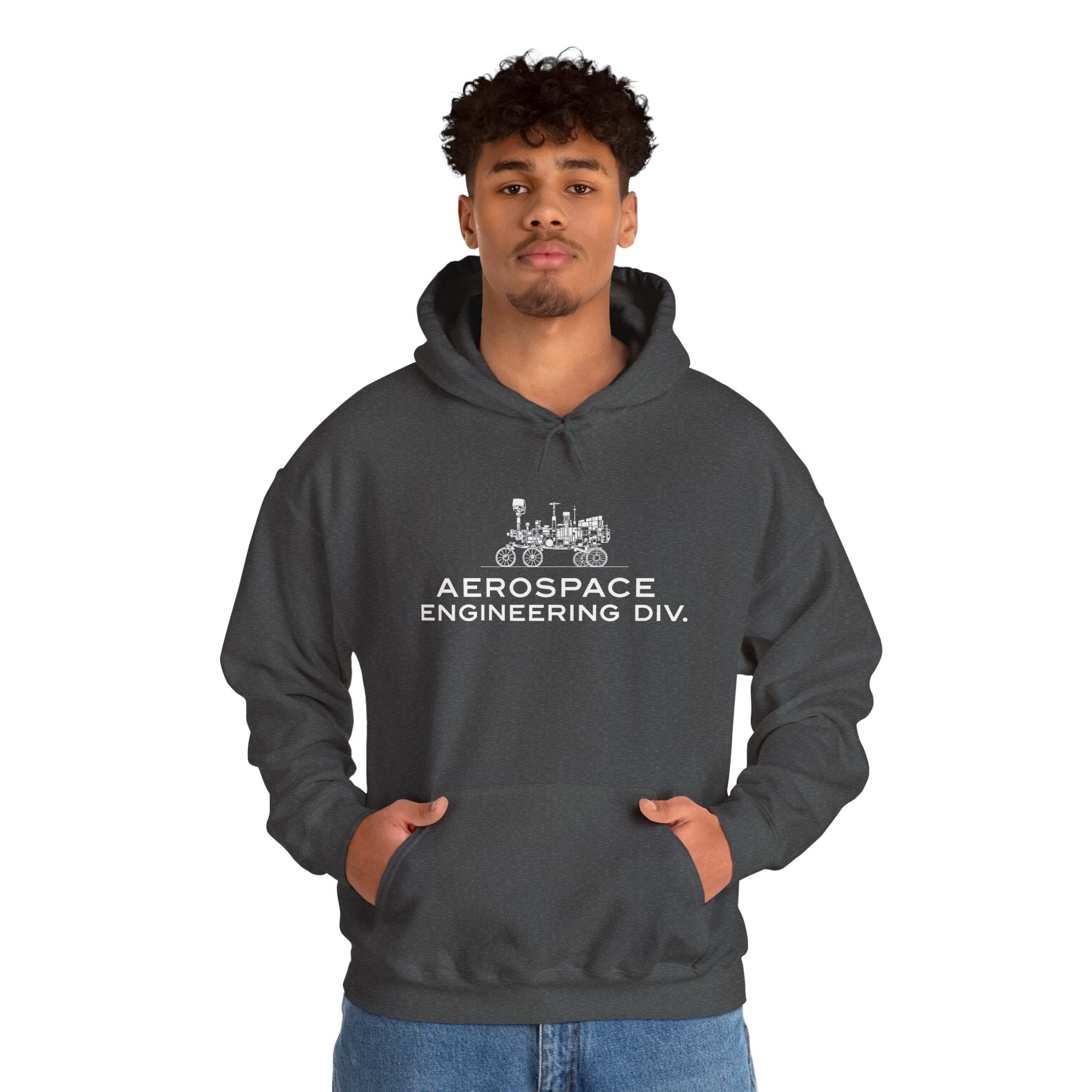 Aerospace Engineering Div. Hoodie — Vintage Rocket & Rover Tech Sweatshirt