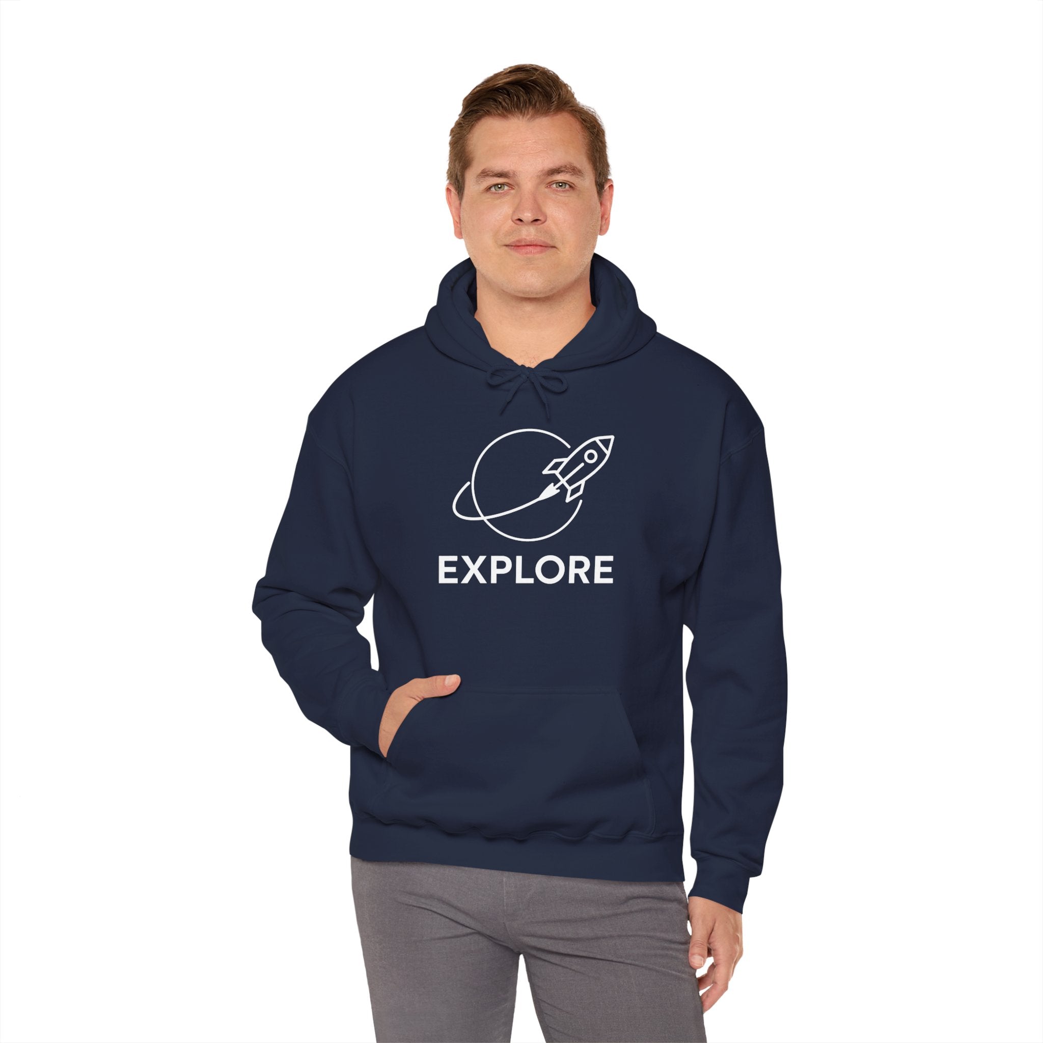 Explore Rocket Hoodie — Adventure Space Sweatshirt