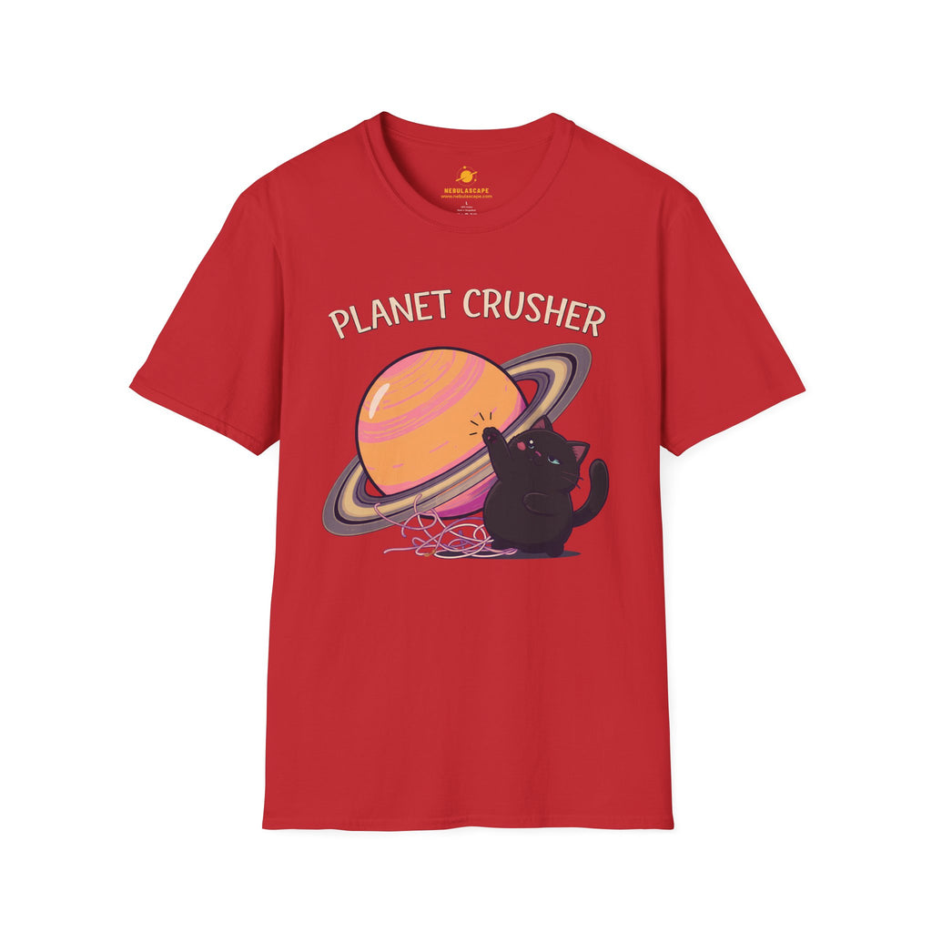 Planet Crusher Black Cat Playing T-Shirt