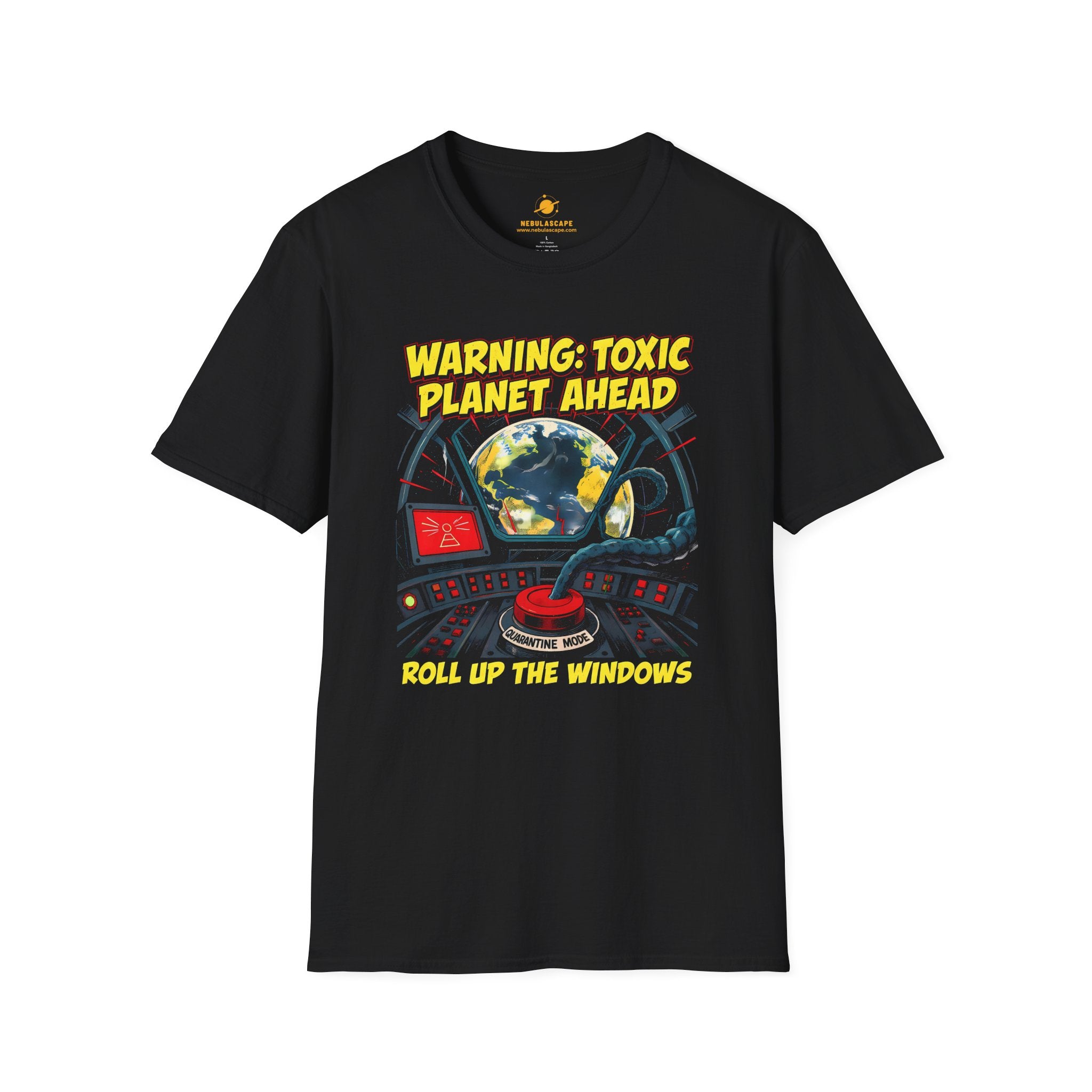 Warning: Toxic Planet Ahead T-Shirt — Humorous Environmental Graphic Tee