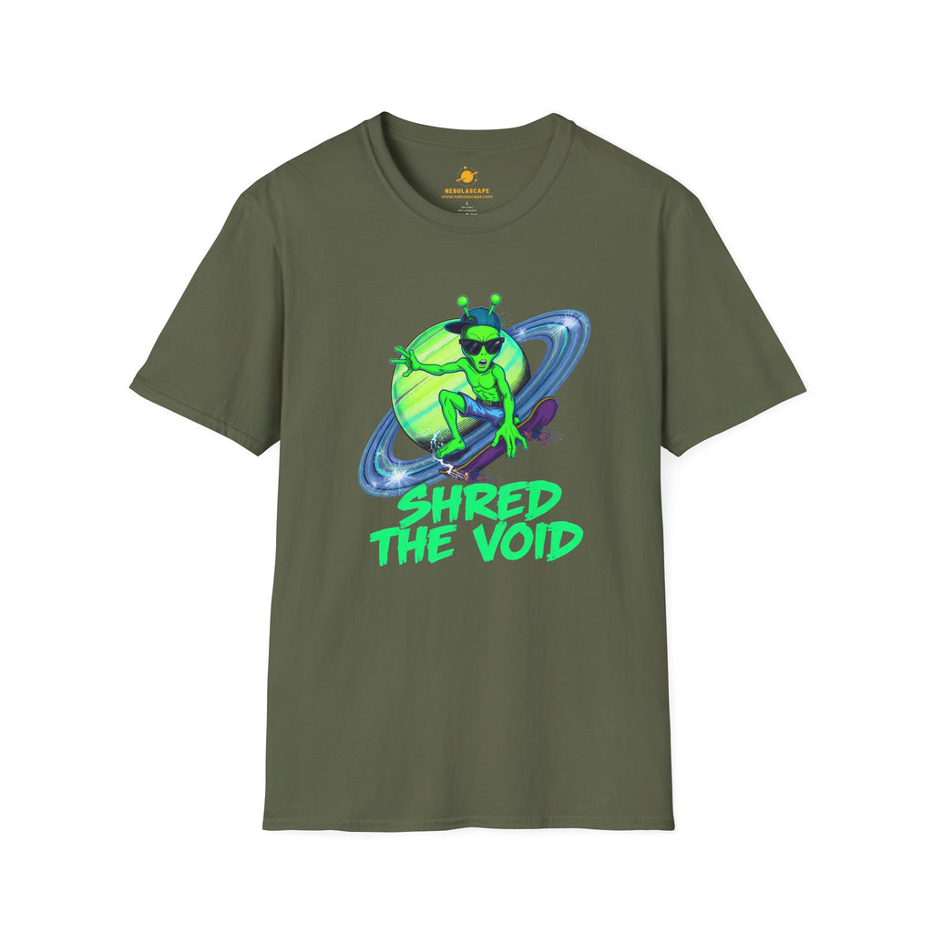 Shred The Void - Alien Skateboarder T-Shirt