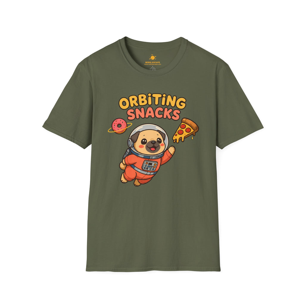 Orbiting Snacks Dog Astronaut T-Shirt
