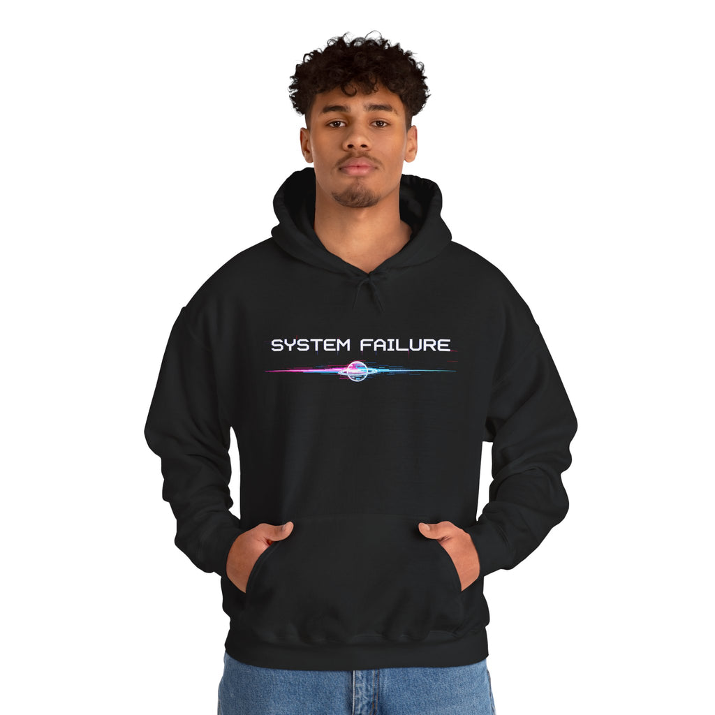 System Failure Hoodie — Retro Cybercore Graphic Pullover