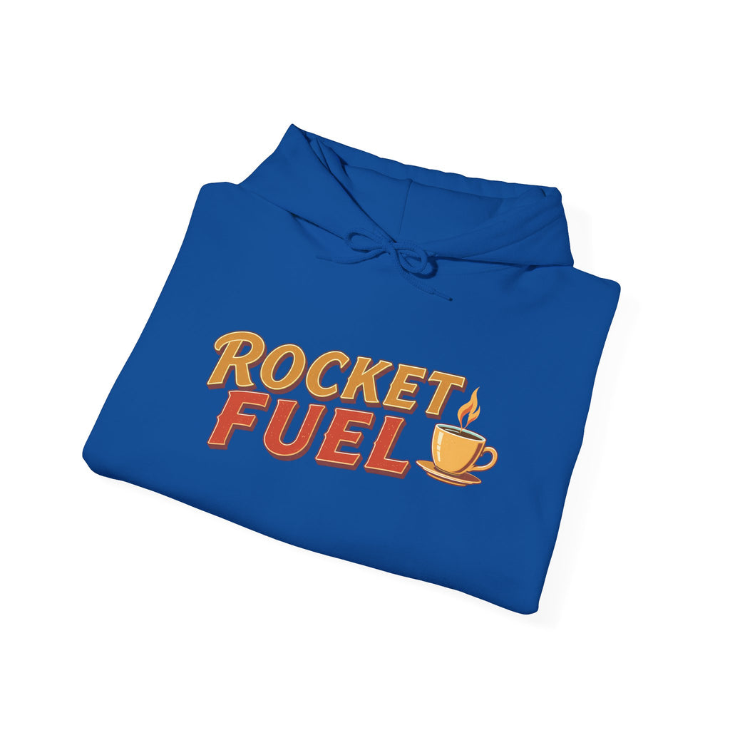 Rocket Fuel Hoodie — Coffee Lover Vintage Graphic Hooded Sweatshirt