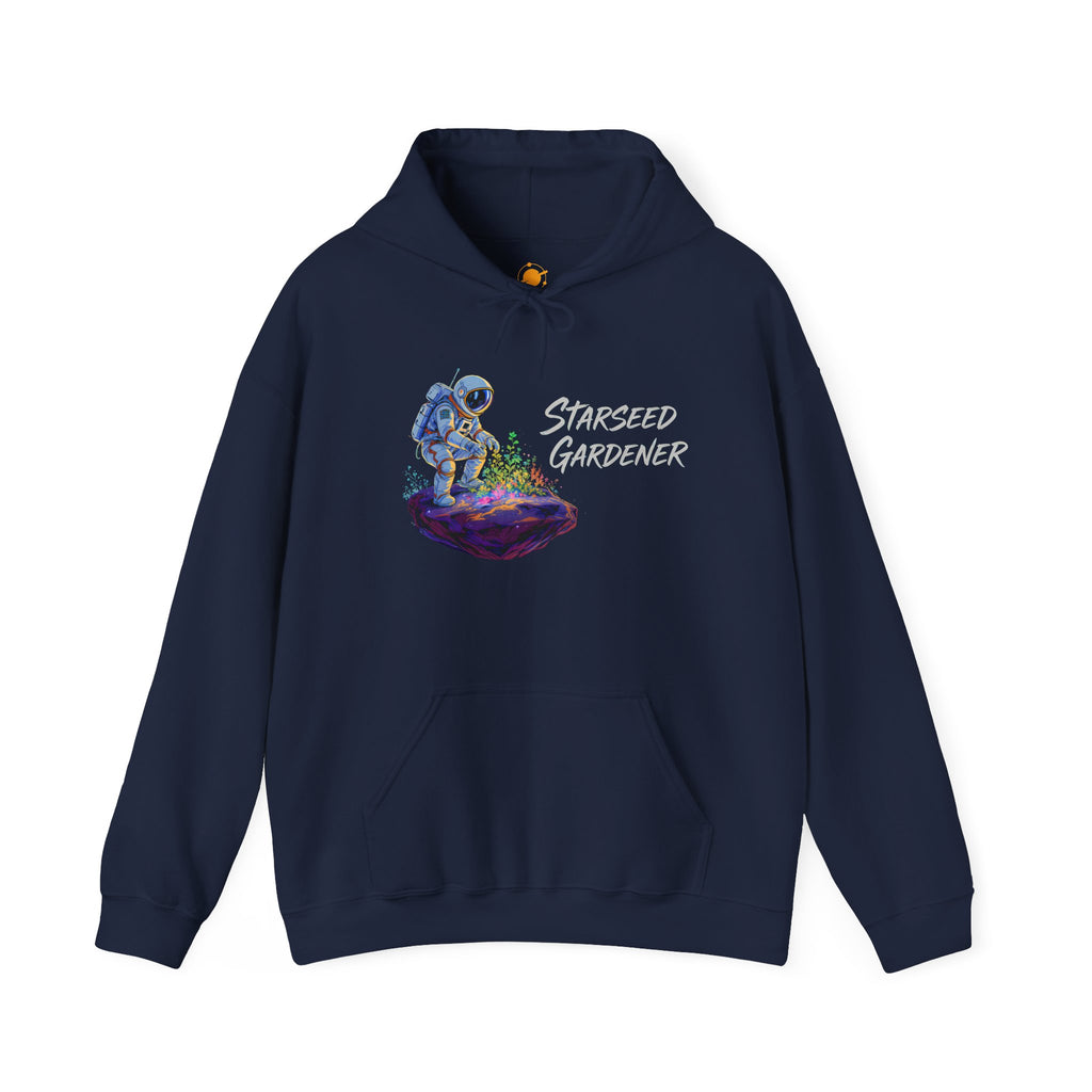 Starseed Gardener Hoodie — Astronaut Plant Lover Graphic Sweatshirt