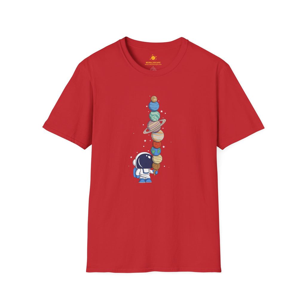 Astronaut Stacking Planets T-Shirt