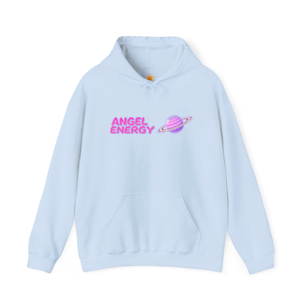 Angel Energy Hoodie — Pastel Planet Graphic Hooded Sweatshirt