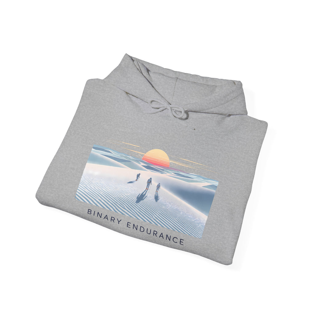 Hoodie — Binary Endurance Desert Sunrise Graphic