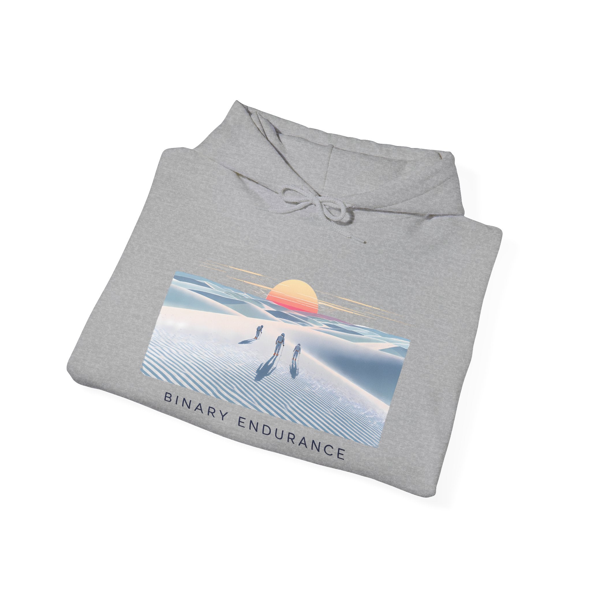 Hoodie — Binary Endurance Desert Sunrise Graphic