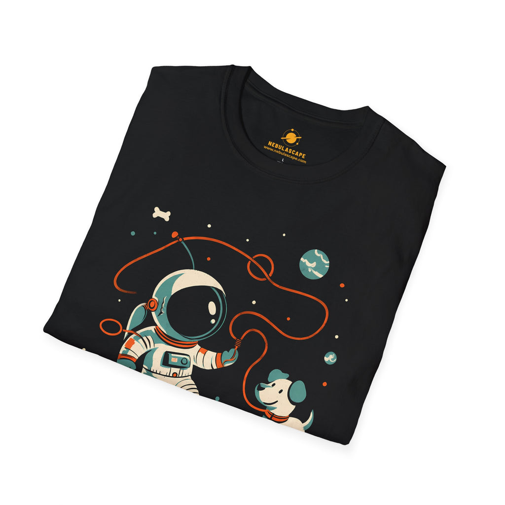Astronaut & Puppy Graphic T-Shirt — Cute Space Explorer Tee