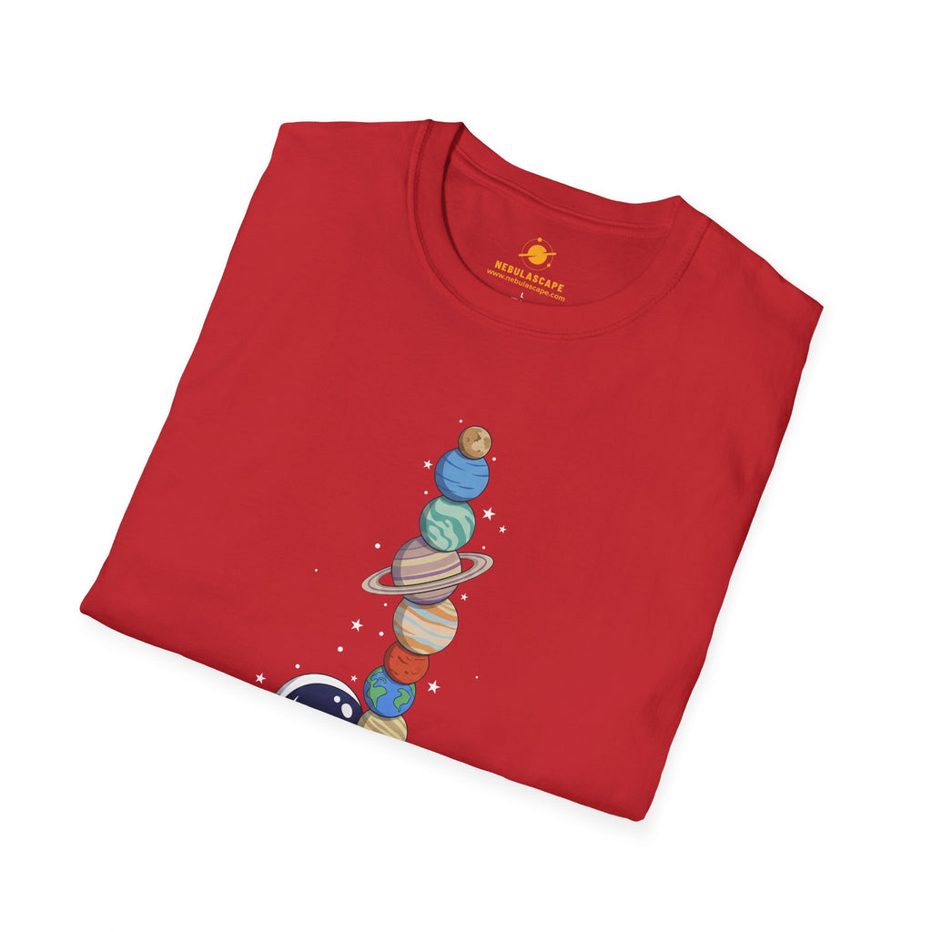 Astronaut Stacking Planets T-Shirt