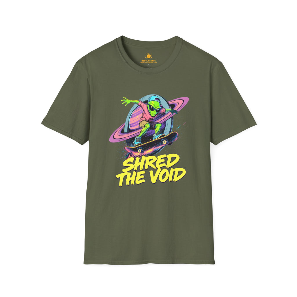 Shred The Void - Alien Skateboarder T-Shirt