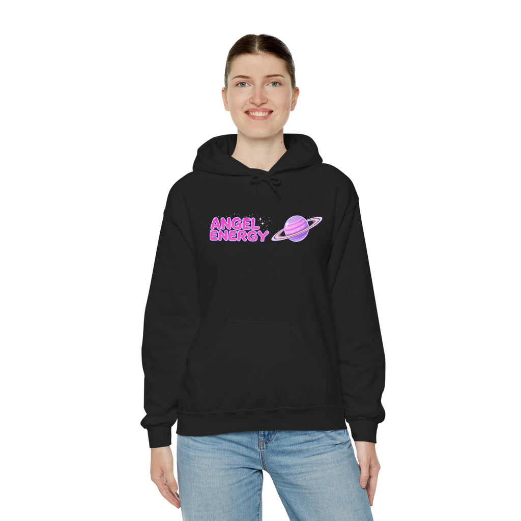 Angel Energy Hoodie — Pastel Planet Graphic Hooded Sweatshirt