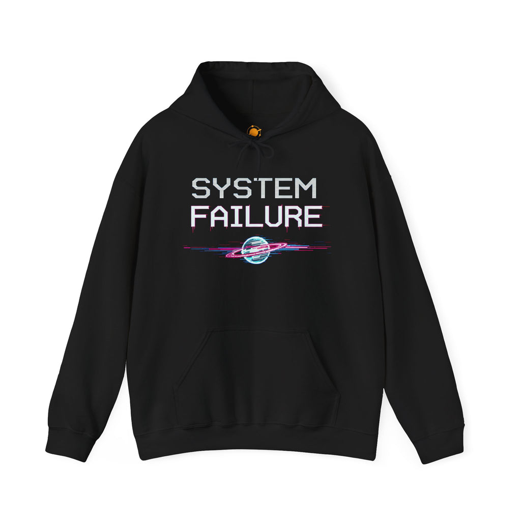 System Failure Hoodie — Retro Vaporwave Tech Graphic Hoodie