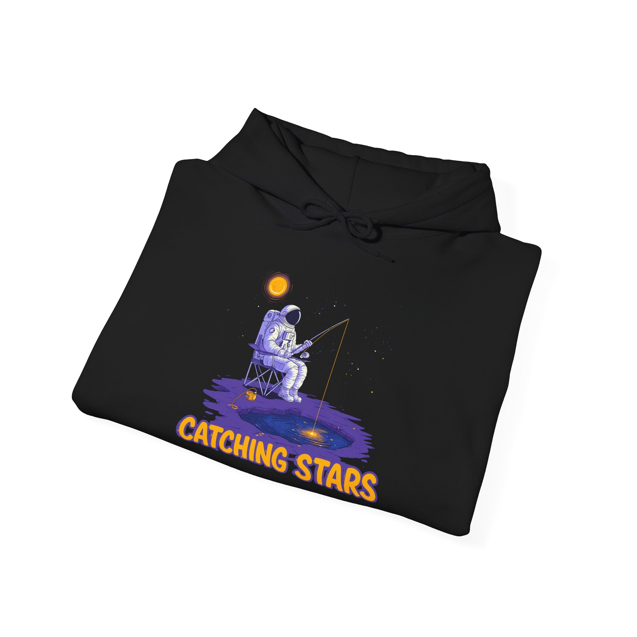 Catching Stars Hoodie — Astronaut Night Sky Graphic Sweatshirt
