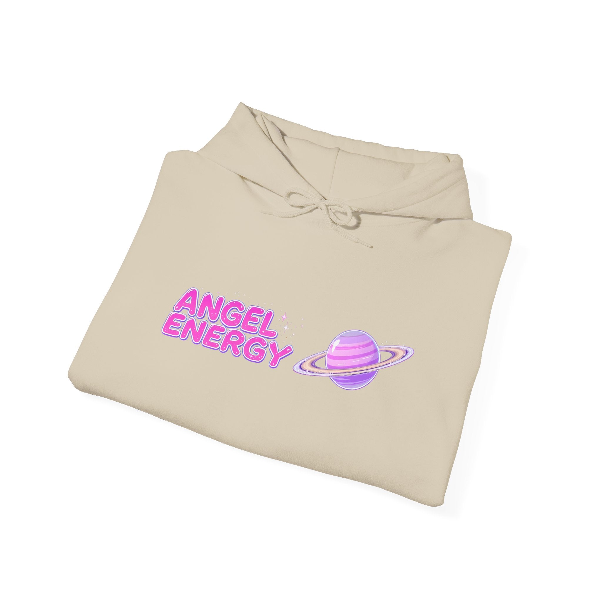 Angel Energy Hoodie — Pastel Planet Graphic Hooded Sweatshirt