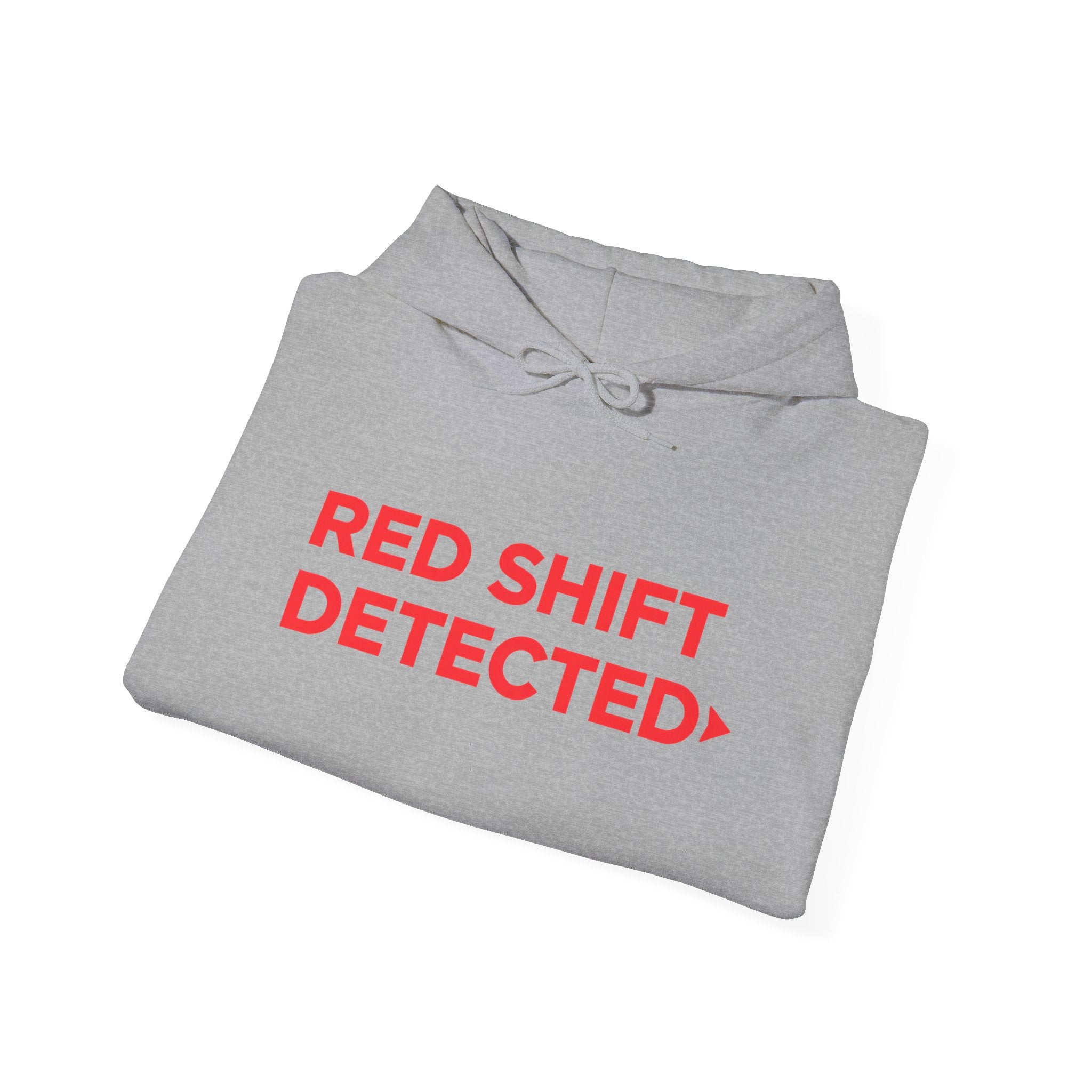 Red Shift Detected Hoodie — Astronomy Science Graphic Pullover