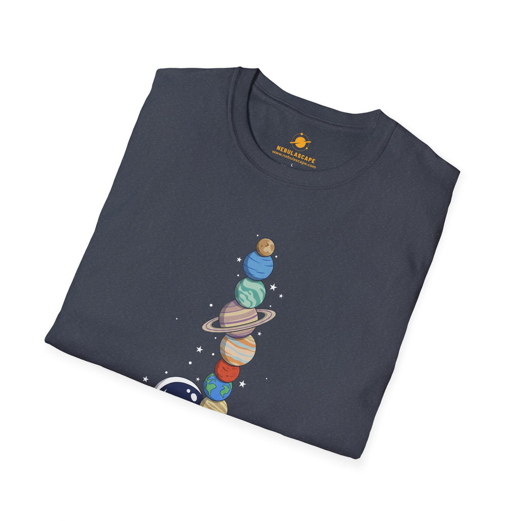 Astronaut Stacking Planets T-Shirt
