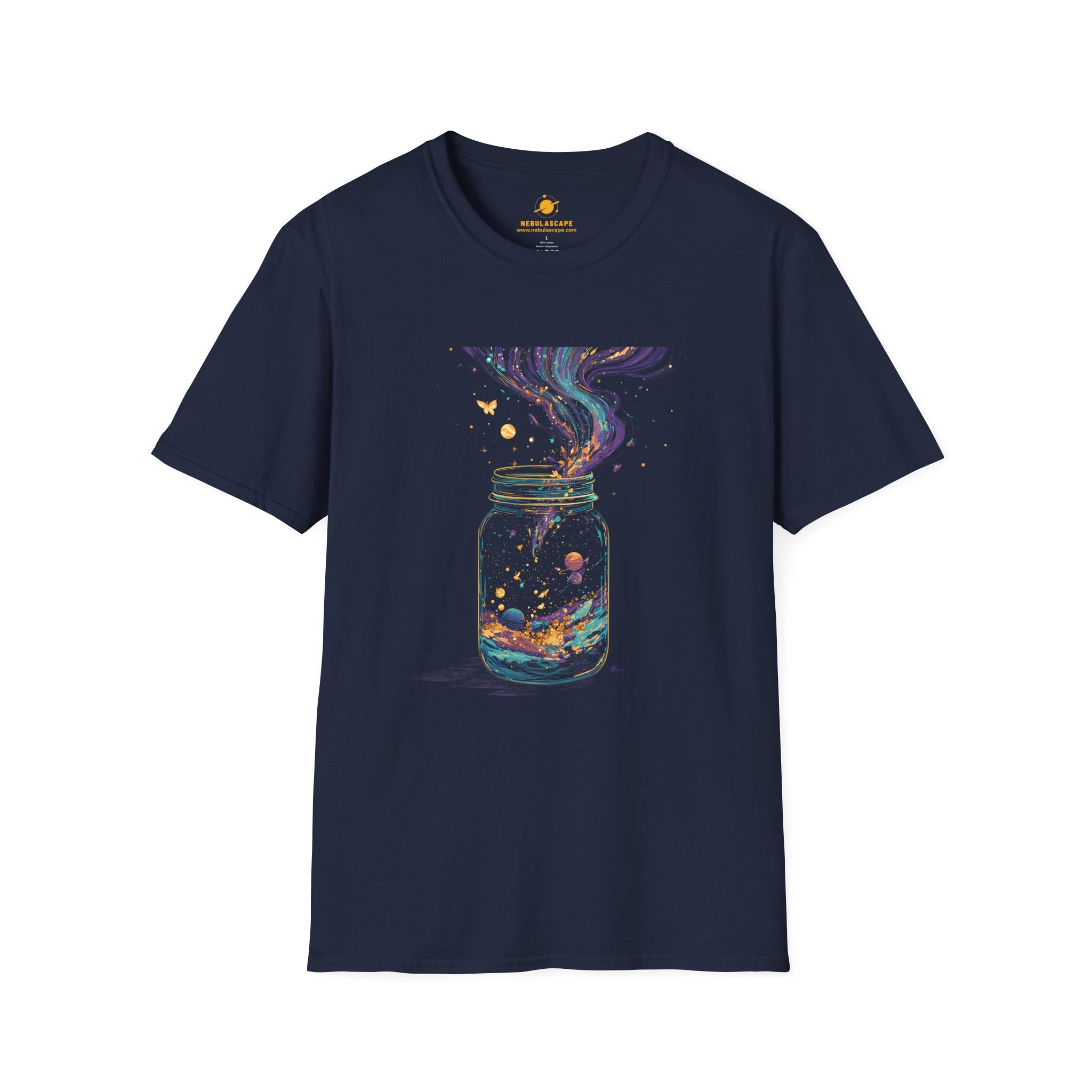 Galaxy in a Jar T-Shirt — Cosmic Night Sky Mason Jar Tee